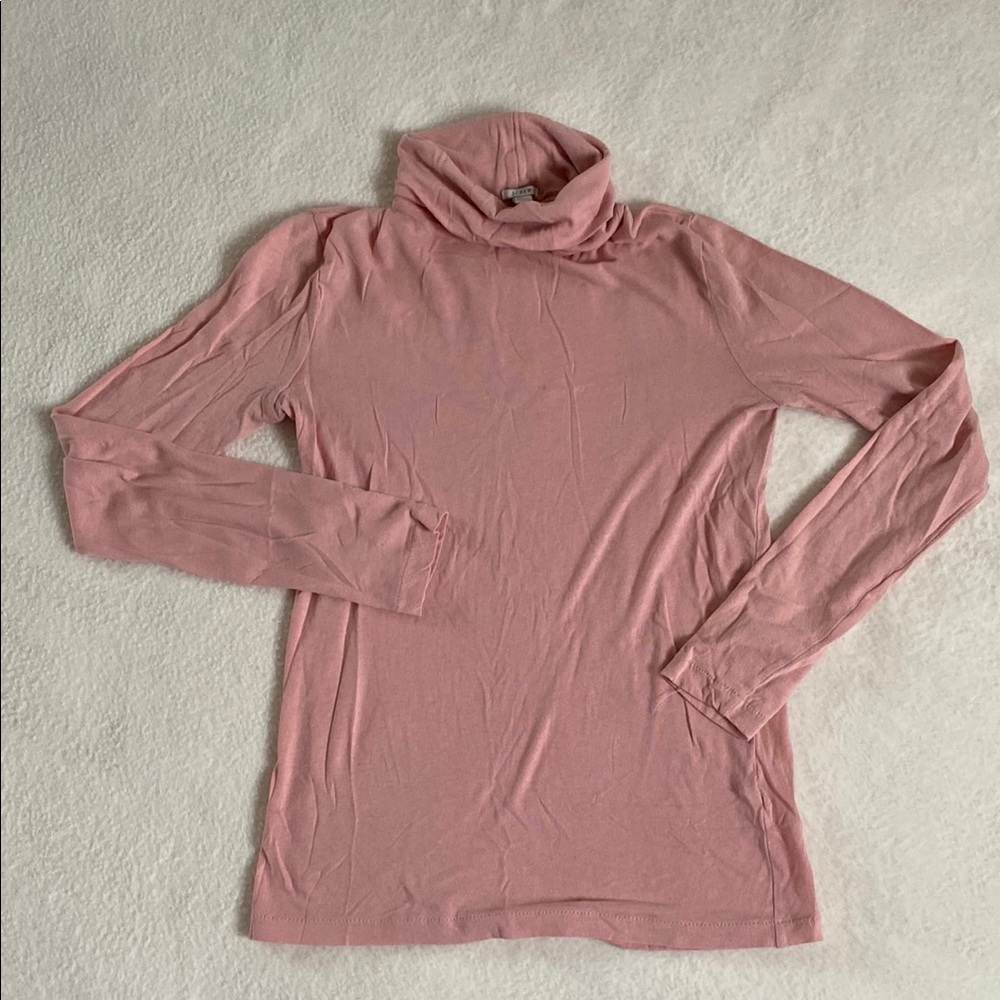 J. Crew Pink Cowl Neck Sweater Lightweight Knit